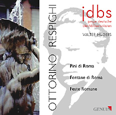 CD album cover 'Ottorino Respighi' (GMP 020107-1) with Junge Deutsche Blechblsersolisten (JDBS), Walter Hilgers