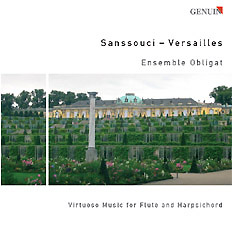 CD album cover 'Sanssouci-Versailles' (GEN 86070) with Ensemble Obligat
