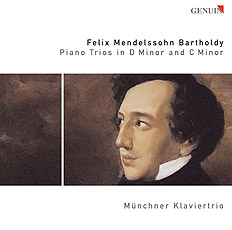CD album cover 'Felix Mendelssohn Bartholdy' (GEN 88111) with Münchner Klaviertrio