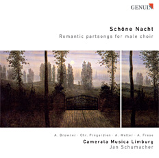 CD album cover 'Schne Nacht - Romantic partsongs for male choir' (GEN 89138) with Camerata Musica Limburg ...