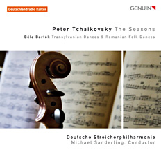 CD album cover 'Peter Tchaikovsky  The Seasons' (GEN 10169) with Deutsche Streicherphilharmonie, Michael Sanderling