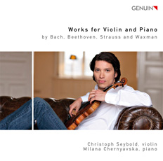 CD album cover 'Werke für Violine und Klavier ' (GEN 10171) with Christoph Seybold, Milana  Chernyavska