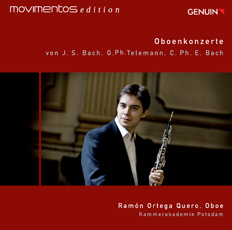 CD album cover 'Oboe Concerts' (GEN 11209) with Ramón Ortega Quero, Kammerakademie Potsdam, Peter Rainer