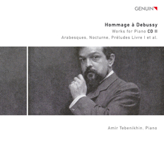 CD album cover 'Hommage à Debussy CD II' (GEN 12227) with Amir Tebenikhin