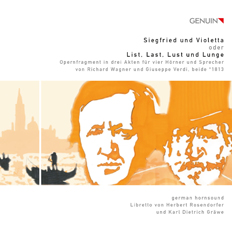 CD album cover 'Siegfried und Violetta or List, Last, Lust und Lunge' (GEN 13264) with german hornsound, Christoph E
