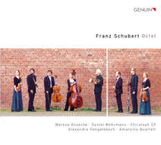 CD album cover 'Franz Schubert Oktett' (GEN 13269) with Markus Krusche, Daniel Mohrmann, Christoph E ...