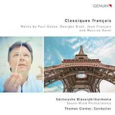 CD album cover 'Classiques franais' (GEN 13291) with Schsische Blserphilharmonie, Thomas Clamor