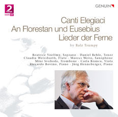 CD album cover 'Canti Elegiaci, An Florestan und Eusebius, Lieder der Ferne' (GEN 15546) with Beatrice Voellmy ...