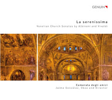 CD album cover 'La serenissima' (GEN 15332) with Camerata degli amici:, Jaime Gonzlez, Pietro Corna, Mario Kopf ...