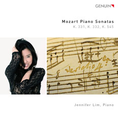 CD album cover 'Mozart Piano Sonatas' (GEN 15371) with Jennifer Lim