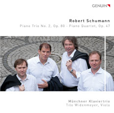 CD album cover 'Robert Schumann' (GEN 16406) with Münchner Klaviertrio, Tilo Widenmeyer