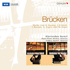 CD album cover 'Bridges' (GEN 16549) with Klavierduo Stenzl
