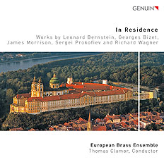 CD album cover 'In Residence' (GEN 16427) with European Brass Ensemble, Thomas Clamor