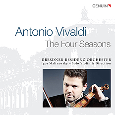 CD album cover 'Antonio Vivaldi' (GEN 18553) with Igor Malinovsky, DRESDNER RESIDENZORCHESTER
