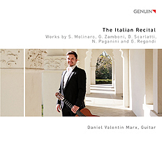 CD album cover 'The Italian Recital' (GEN 18614) with Daniel Valentin Marx