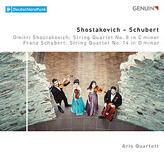 CD album cover 'Shostakovich  Schubert' (GEN 18617) with Aris Quartett