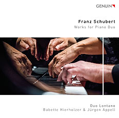 CD album cover 'Franz Schubert' (GEN 19649) with Duo Lontano, Babette Hierholzer, Jürgen Appell