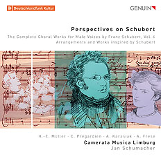 CD album cover 'Perspectives on Schubert' (GEN 19672) with Camerata Musica Limburg, Andreas Frese ...
