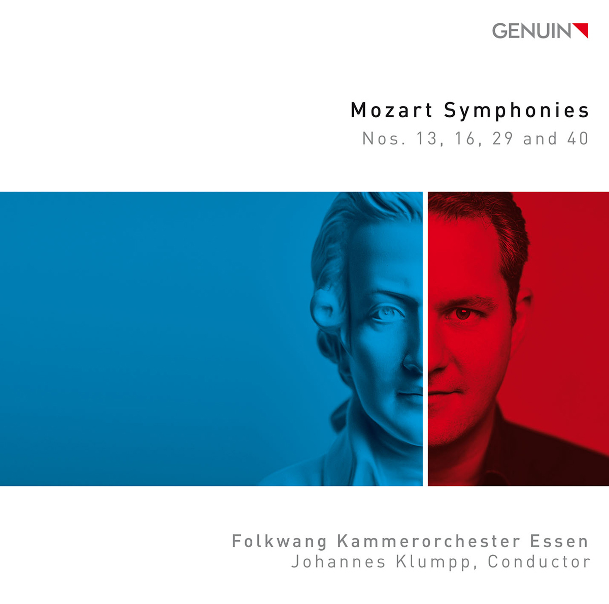 CD album cover 'Mozart Symphonies' (GEN 19636) with Folkwang Kammerorchester Essen, Johannes Klumpp