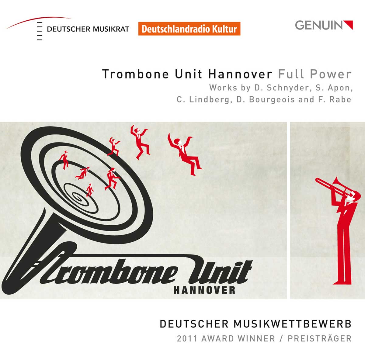 CD album cover 'Trombone Unit Hannover - Full Power' (GEN 13270) with Trombone Unit Hannover