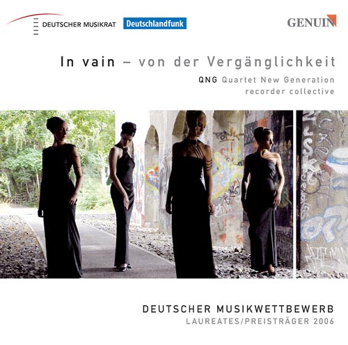 CD album cover 'In vain - Von der Vergnglichkeit' (GEN 89143) with Quartet New Generation