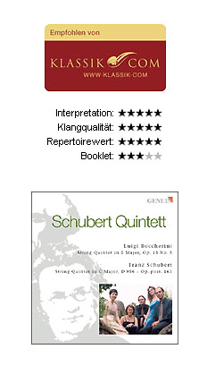 Schubert-Quintett: Empfohlen von klassik.com!