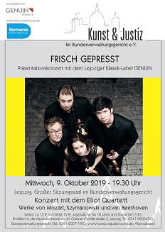 GENUIN-Präsentationskonzert „Frisch gepresst“ mit dem Eliot Quartett