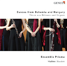 CD album cover 'Dances from Bohemia and Hungary' (GEN 04045) with Ensemble Prisma