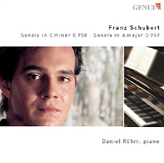 CD album cover 'Franz Schubert: Sonaten für Klavier' (GEN 03015) with Daniel Röhm
