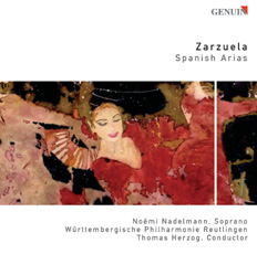CD album cover 'Zarzuela' (GEN 86071) with Nomi Nadelmann, Wrttembergische Philharmonie Reutlingen