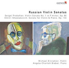 CD album cover 'Russian Violin Sonatas' (GEN 89154) with Angela-Charlott Bieber, Michael Dinnebier