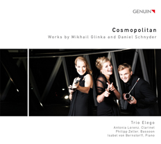 CD album cover 'Cosmopolitan' (GEN 12232) with Trio Elego