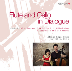 CD album cover 'Flute and Cello in Dialogue' (GEN 12537) with Ithay Khen, Atsuko Koga