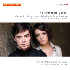 CD album cover 'The Romantic Oboist' (GEN 12254) with Ramn Ortega Quero, Kateryna Titova