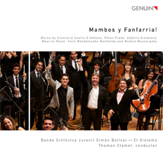 CD album cover 'Mambos y Fanfarria!' (GEN 13260) with Banda Sinfnica Juventil Simn Bolvar, Thomas Clamor