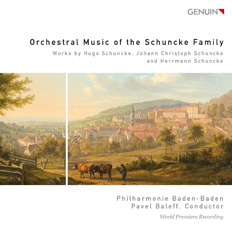 CD album cover 'Orchestral Music of the Schuncke Family' (GEN 13280) with Philharmonie Baden-Baden, Pavel Baleff ...