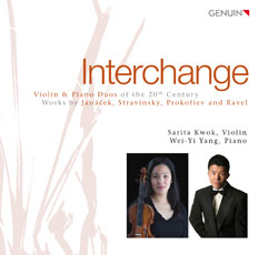 CD album cover 'Interchange' (GEN 16548) with Sarita Kwok, Wei-Yi Yang