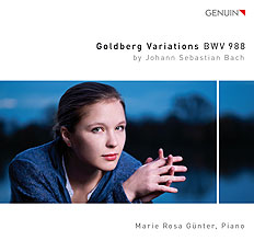 CD album cover 'Goldberg Variations BWV 988' (GEN 16435) with Marie Rosa Günter