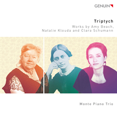 CD album cover 'Triptych' (GEN 17449) with Monte Piano Trio