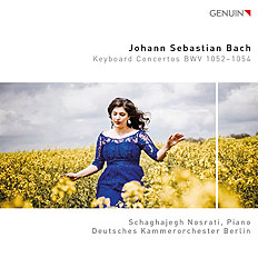 CD album cover 'Johann Sebastian Bach ' (GEN 17482) with Schaghajegh Nosrati, Deutsches Kammerorchester Berlin ...