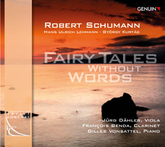 CD album cover 'Fairy Tales Without Words' (GEN 17485) with Jrg Dhler, Franois Benda, Gilles Vonsattel