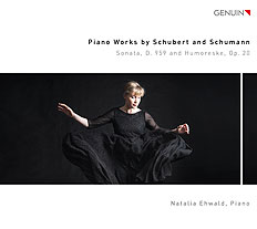 CD album cover 'Piano Works by Schubert and Schumann' (GEN 18620) with Natalia Ehwald