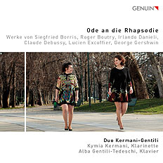 CD album cover 'Ode to the Rhapsody' (GEN 18625) with Duo Kermani-Gentili, Kymia Kermani, Alba Gentili-Tedeschi