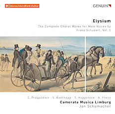 CD album cover 'Elysium' (GEN 19654) with Camerata Musica Limburg, Jan Schumacher, Christoph Prgardien ...