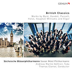 CD album cover 'British Classics' (GEN 20658) with Sächsische Bläserphilharmonie, Andreas Martin Hofmeir ...