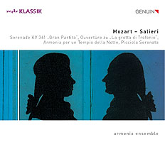 CD album cover 'MozartSalieri' (GEN 21740) with armonia ensemble