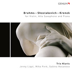 CD album cover 'Brahms  Schostakowitsch  Krenek ' (GEN 21735) with Trio Klavis