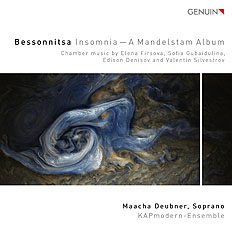 CD album cover 'Bessonnitsa | Insomnia — A Mandelstam Album' (GEN 21741 ) with Maacha Deubner, KAPmodern-Ensemble ...