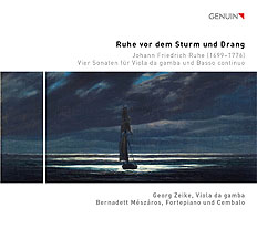 CD album cover 'Ruhe and the Age of Enlightenment' (GEN 22781) with Georg Zeike, Bernadett Mszros