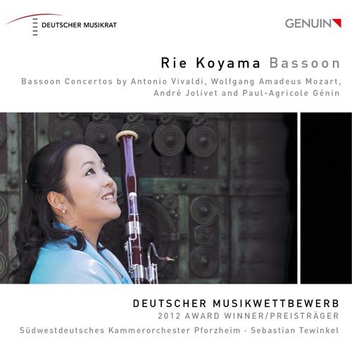 CD album cover 'Rie Koyama, Bassoon' (GEN 13288) with Rie Koyama, Sdwestdeutsches Kammerorchester Pforzheim ...
